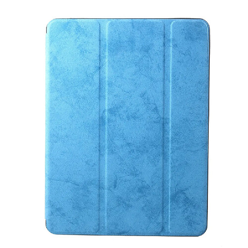 Etui en PU trois volets rétro bleu pour votre Apple iPad Pro 12.9 (2017)