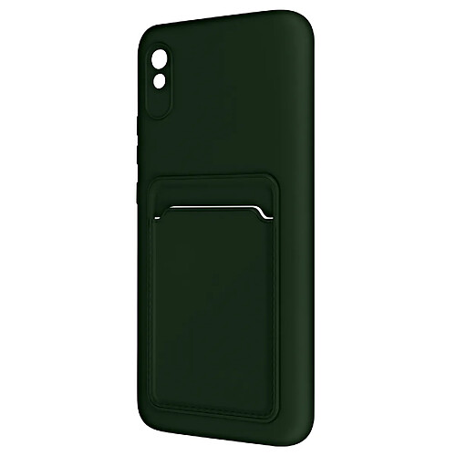 Coque Xiaomi Redmi 9A Silicone Souple Porte-carte Forcell Vert