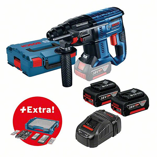 Set professional BOSCH Perforateur GBH 18 V-20 + 2 batteries 5,0 Ah dans L-BOXX + set daccessoires 68 pièces dans i-BOXX + i-Rack - 0615990k26