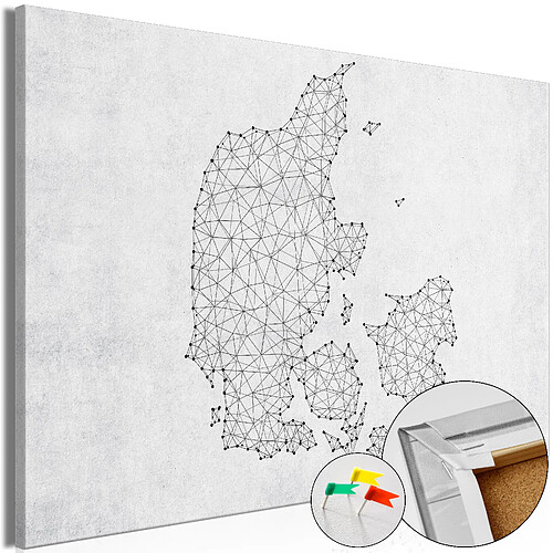 Artgeist Tableau en liège - Geometric Land [Cork Map] [60x40]