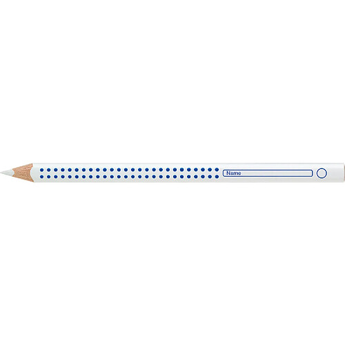 FABER-CASTELL Crayon pour cahier et tableau Jumbo GRIP blanc ()