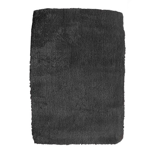 Thedecofactory BEST OF - Tapis poils longs toucher laineux noir 130x190