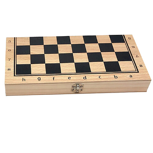 Jeu de société de jeu de société d'échecs de voyage international se pliant fait main en bois 29x29cm