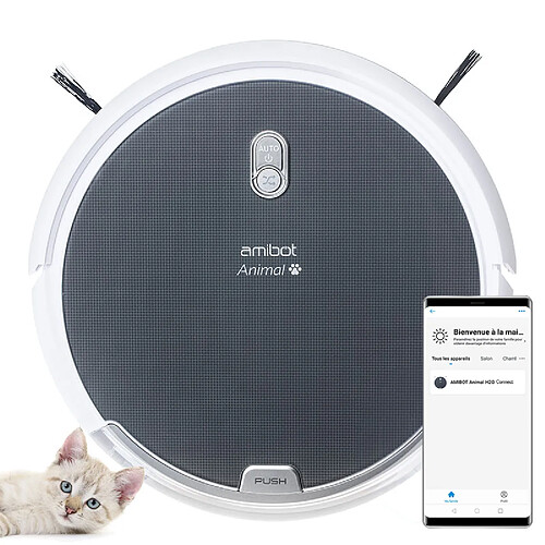 Robot aspirateur et laveur AMIBOT Animal H2O Connect