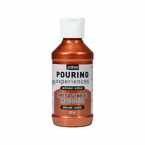 Pebeo Peinture pouring acrylique brillante - Cuivre - 118 ml