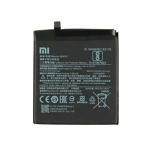 Batterie remplacement originale Xiaomi BM3D 3120mAh Batterie pour Xiaomi Mi8 SE