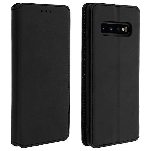 Avizar Housse pour Samsung Galaxy S10 Plus avec Porte-carte Fonction Stand Noir