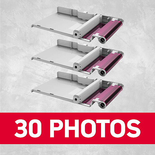 AGFA PHOTO AMC20 - Cartouche et papiers 30 photos 5,3 x 8,6 cm - Compatible avec AGFA PHOTO Realipix Mini et Kodak Mini - Blanco