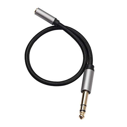 Adaptateur Casque 6,35 Mm Femelle à 3,5 Mm Adaptateur Audio Stéréo Mâle 0,3 Mètre