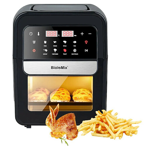 BioloMix AF536 Friteuse à air multifonction, four électrique 1400 W, capacité 7 L