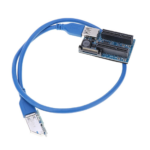 Câble D'extension Pci-e X1 à Double 4x De 0,6 M Pour Une Installation Dans Un Espace Restreint (uex105)