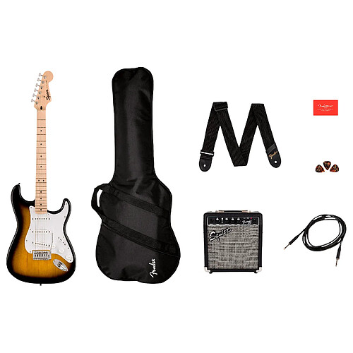 Sonic Stratocaster Pack MN 2-Color Sunburst Squier by FENDER