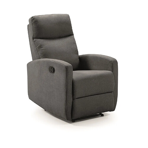 Pegane Fauteuil relax manuel en tissu waterproof couleur Gris foncé - Longueur 66 x Profondeur 88 x Hauteur 103 cm