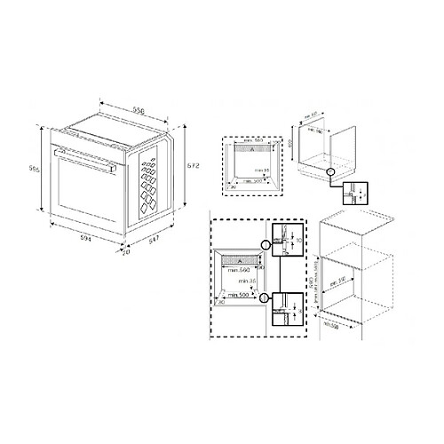 Four intégrable multifonction 72l 60cm a+ pyrolyse b300 noir - BBIS13300XPE - BEKO