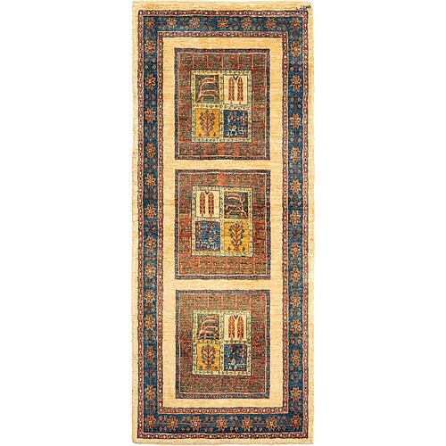 Vidal Tapis de couloir en laine 204x84 beige Kashkuli