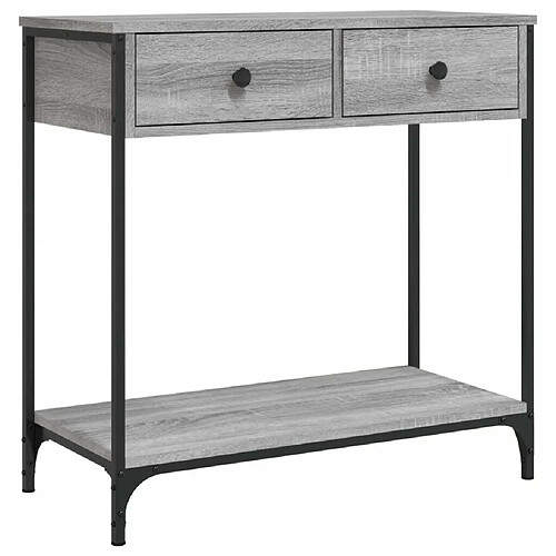 Maison Chic Table console | Meuble d'entrée | Table d'appoint sonoma gris 75x34,5x75 cm bois d'ingénierie -GKD89851