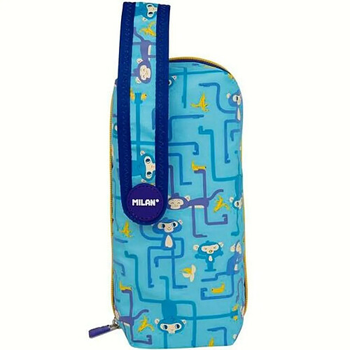 Pochette crayons Milan Tangled Monkeys 32 Pièces Bleu (22,5 x 11,5 x 11 cm)