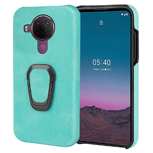 Coque en TPU + PU anti-chocs avec béquille à anneau rotatif, vert matcha pour votre Nokia 5.4