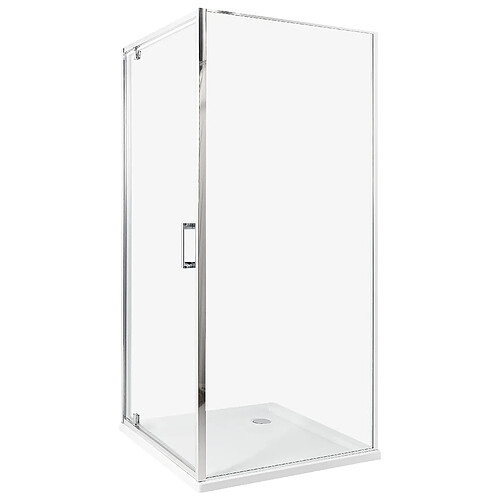 Beliani Cabine de douche DARLI 90 x 90 x 185 cm Argenté