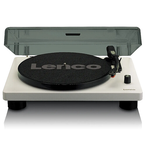 Lenco Platine avec amplificateur intégré, Bluetooth® et deux enceintes externes LS-50GY Gris