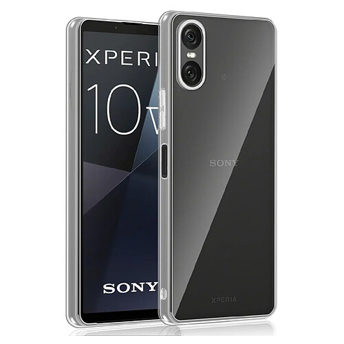 Htdmobiles Coque pour Sony Xperia 10 VI - housse etui silicone gel fine + film ecran - TRANSPARENT TPU