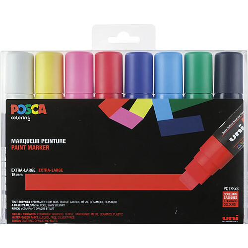 POSCA Marqueur à pigment PC-17K, étui de 8 ()