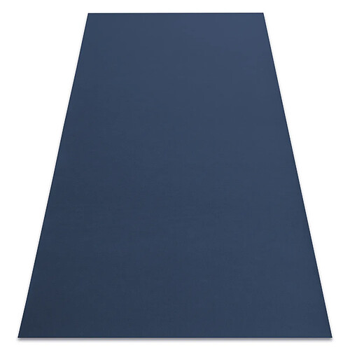 RUGSX Tapis ANTIDÉRAPANT RUMBA 1390 couleur unique bleu foncé 70x200 cm