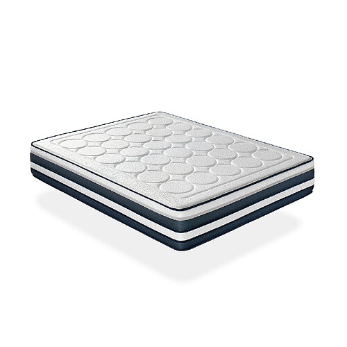 Dormalit Matelas 135X180 MEMOLATEX Épaisseur 26 CM Renforcement lombaire en latex et Mousse à mémoire de forme