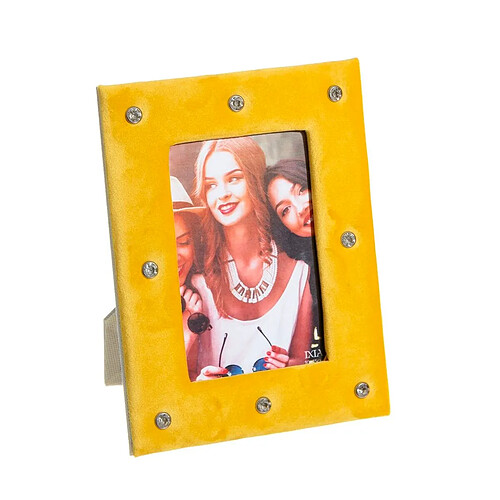 BigBuy Home Cadre photo Jaune Carton 10 x 15 cm 16,4 X 1 X 21,4 CM