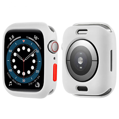 Coque en TPU couleur bonbon, blanc rouge pour votre Apple Watch Series 7 41mm