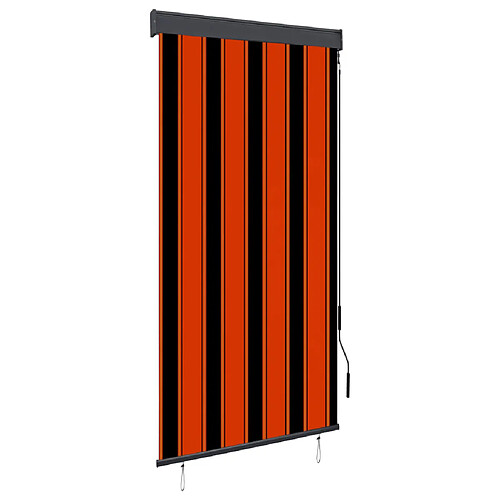 vidaXL Store roulant d'extérieur 80x250 cm Orange et marron