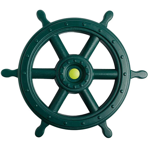 DICE Volant en plastique bateau pirate XXL vert foncé et vert lemon.