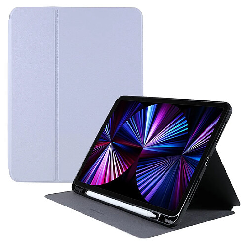 Etui en PU X-LEVEL texture litchi, fonction d'éveil/veille automatique avec porte-stylo violet clair pour votre iPad Pro 11-pouces (2021)/(2020)/(2018)/Air (2020)