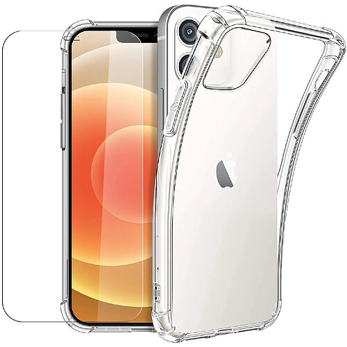 Coque Silicone Transparente Angles Renforces + Verre Trempe Pour iPhone 13 Little Boutik®