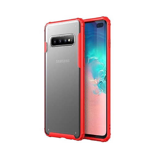 Wewoo Coque Souple Pour Galaxy S10 Plus Combinaison TPU + PC Rouge