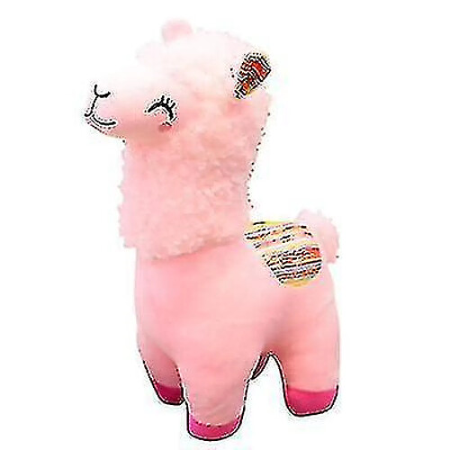 Universal Poupée en peluche 45 cm rose jouet mignon sourire alpaga cadeau anniversaire enfant az15588