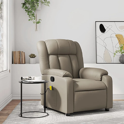 vidaXL Fauteuil de massage inclinable Cappuccino Similicuir