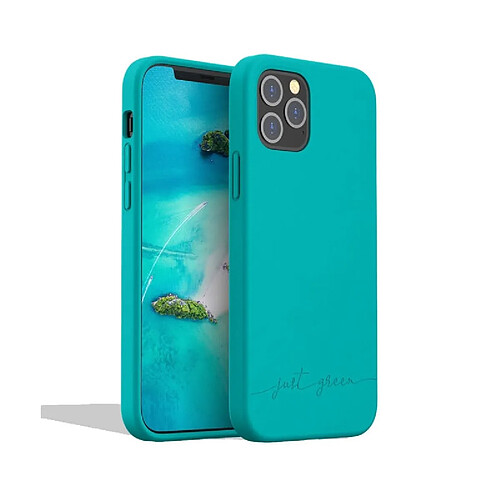 BIGBEN Coque iPhone 12 / 12 Pro Natura Bleue - Eco-conçue Just Green