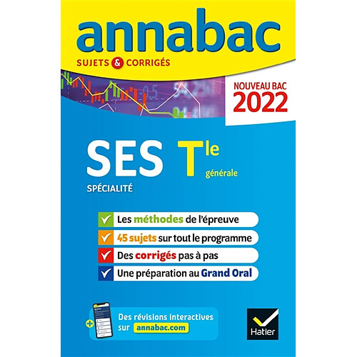 SES spécialité, terminale générale : nouveau bac 2022 · Occasion