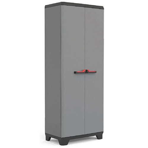 Keter Armoire de rangement avec étagères Stilo Gris et noir 173 cm