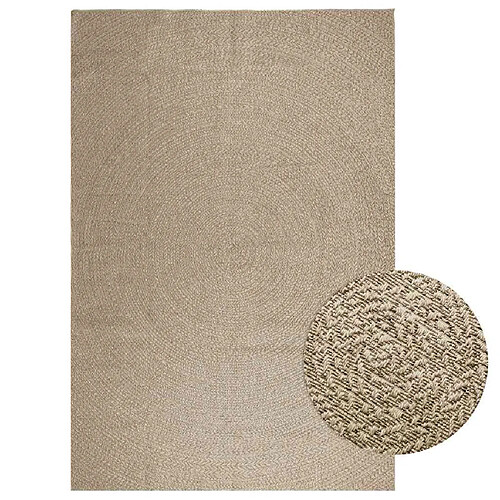 vidaXL Tapis ZIZUR beige 240x340 cm aspect de jute intérieur extérieur