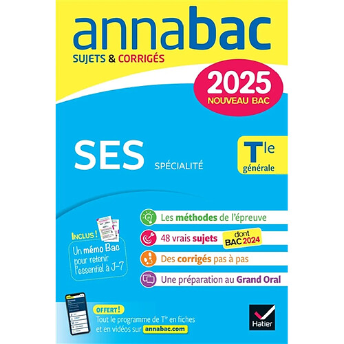 SES spécialité, terminale générale : nouveau bac 2025 · Occasion