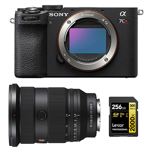 Sony Alpha a7CR (Noir) Appareil photo sans miroir +Sony FE 24-70mm f2.8 GM II (SEL2470GM2) E-Mount+Lexar 256GB Professional 2000x UHS-II SDXC Memory Card