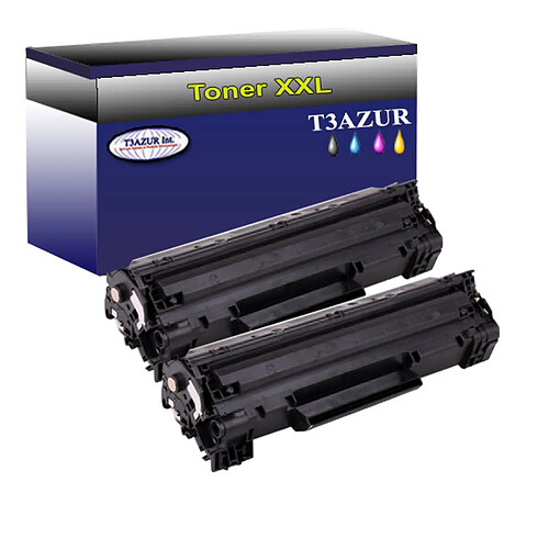 Lot de 2 Toners compatibles type T3AZUR pour HP CF283X (83X)