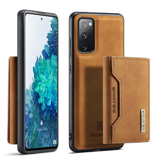 Dg.Ming Coque en TPU magnétique avec béquille à trois volets marron pour votre Samsung Galaxy S20 FE/S20 Fan Edition/S20 FE 5G/S20 Fan Edition 5G