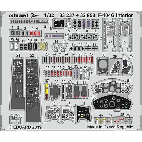 F-104G interior for Italeri - 1:32e - Eduard Accessories