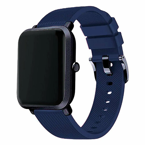 Bracelet lisseilicone avec boucle Phonecare pour Garmin vivoactive 5 - Bleu foncé