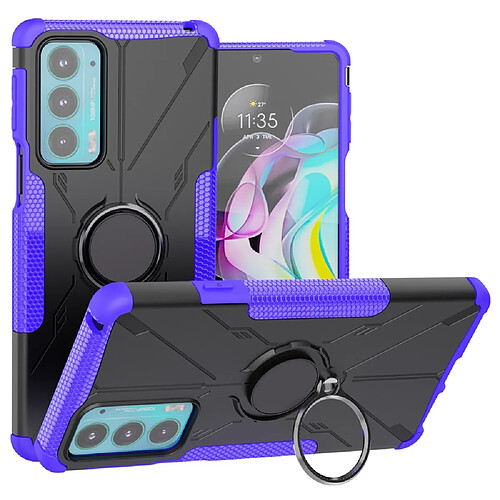 Coque en TPU anti-rayures avec béquille pour votre Motorola Edge 20 - violet