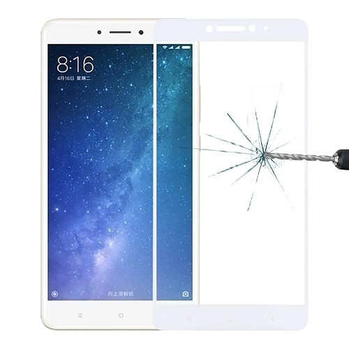 Wewoo Verre trempé blanc pour Xiaomi Mi Max 2 0.3mm 9 H Dureté 2.5D anti-déflagrant Plein Écran En Film