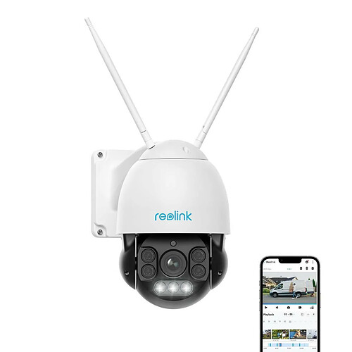 Reolink 5MP Caméra Surveillance WiFi 2,4/ 5 GHz PTZ, Zoom Optique 5X, Vue à 360°, Suivi Auto, Détection Intelligente, Vision Nocturne en Couleur, Audio Bidirectionnel, IP66